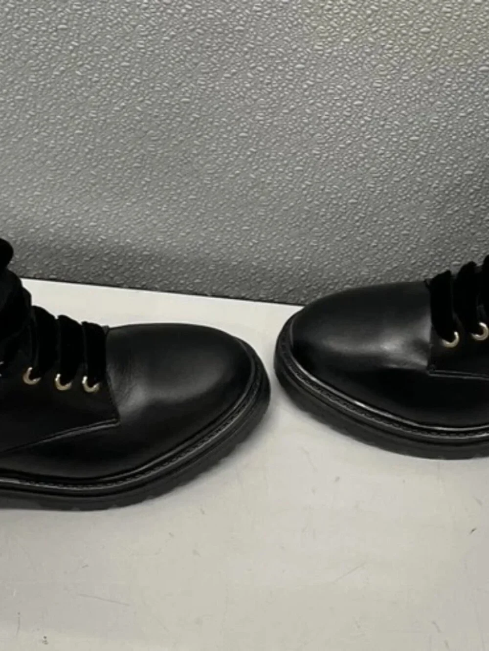 Sezane Niels Ankle Boots Smooth Black Cow Leather Women's Size 8